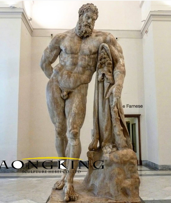 ancient marble statue hercules