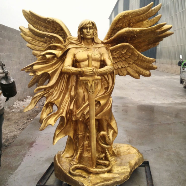 Large Guardian Angel Garden Bronze Statue Vivid Sculpture