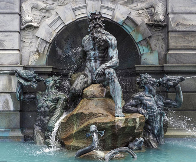 Ancient Mythology Bronze Outdoor Greek Statues Of Poseidon
